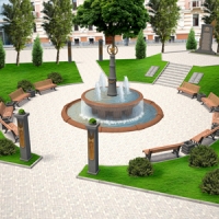Мемориальный комплекс с фонтаном №21
